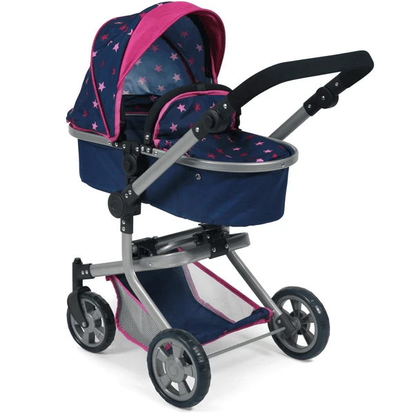 BAYER CHIC 2000 Kombi-Puppenwagen MIKA Stars Marine 3 BAYER CHIC 2000 Kombi-Puppenwagen MIKA Stars Marine