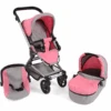 BAYER CHIC 2000 Kombipuppenwagen Fides 3 In 1 Melange Pink -Kinderspielzeug bayer chic 2000 kombipuppenwagen fides 3 in 1 melange pink a321005