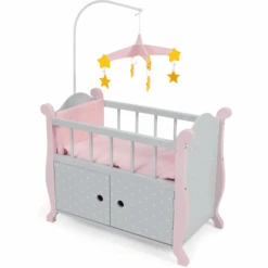 BAYER CHIC 2000 Puppenbett Mit Mobile Puntos Grey