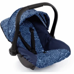 Bayer Design Puppen-Autositz Mit Dach Blau Mit Muster