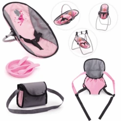 Bayer Design Zubehör-Set Vario Rosa/grau, Mit Fee