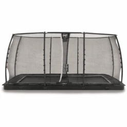 EXIT TOYS EXIT Dynamic Ebenerdiges Trampolin 275 X 458 Cm Mit Sicherheitsnetz, Schwarz