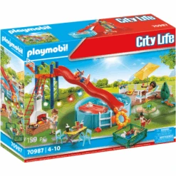 PLAYMOBIL® City Life Poolparty Mit Rutsche