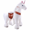 PonyCycle® Weißes Einhorn Mit Bremse - Groß -Kinderspielzeug ponycycle weisses einhorn mit bremse gross a313696